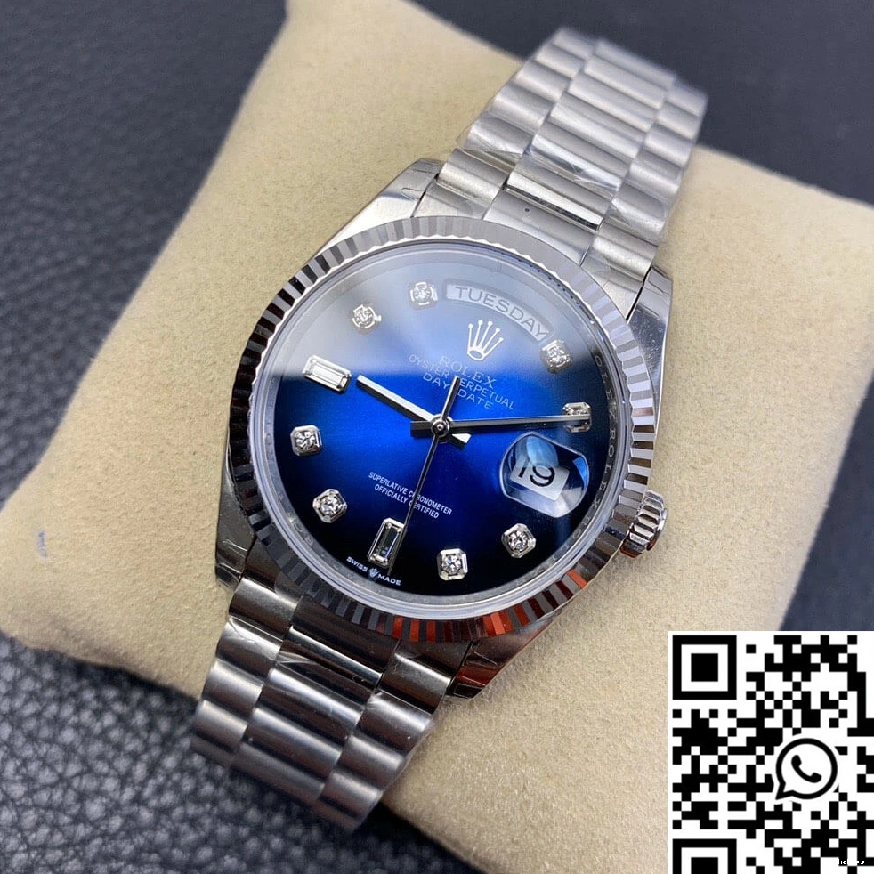 Dial Factory Blue EW Diamond M128239-0023 Rolex Gradient Day-Date 0901